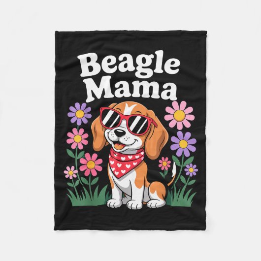 Lustige Beagle-Kunst für Frauen Mädchen Mutter Bea Fleecedecke (Vorderseite)