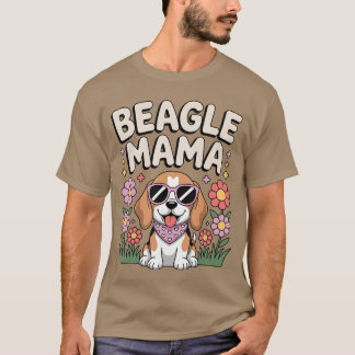 Lustige Beagle-Kunst für Frauen Mädchen Mutter Bea T-Shirt