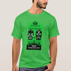 Lustige bearbeitbare Wrestling-Wettkampf T-Shirt