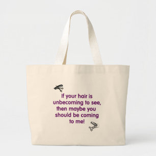 Lustige Beautician-Taschen-Tasche Jumbo Stoffbeutel