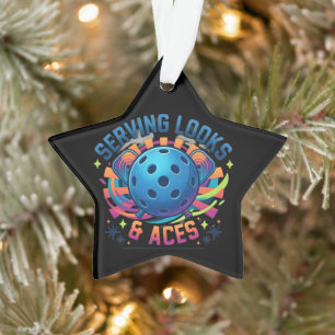 Lustige Bedienung sieht aus & Assen Zitat Personal Ornament