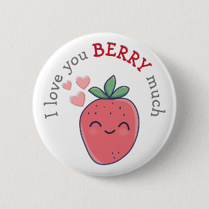 Lustige Beere ich liebe dich Button