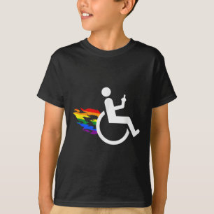 Lustige Behinderung Behinderte Lesbische Amputiert T-Shirt