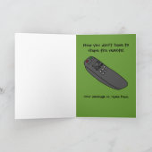 Lustige Beileids-Fernsteuerungskarte für ihn Karte (Innenseite)