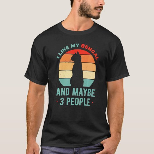 Lustige Bengalkatze T-Shirt (Vorderseite)