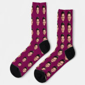 Lustige benutzerdefinierte Gesichtssocken Socken (Linkes Detail)