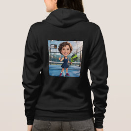 Lustige benutzerdefinierte Kopf Schwarz Karikatur Hoodie