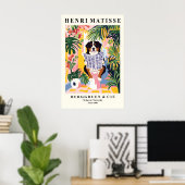 Lustige Berner Sennenhund Kunst - Matisse Stil Poster (Heimbüro)