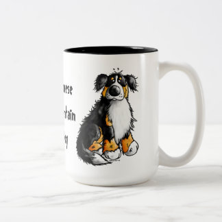 Lustige Bernese GebirgshundeCartoon-Tasse Zweifarbige Tasse