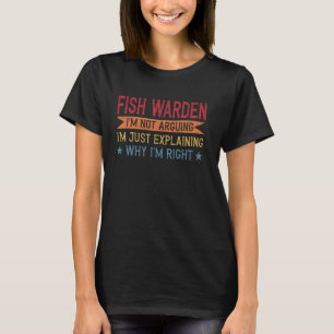 Lustige Berufs-Quote Fischwart T-Shirt