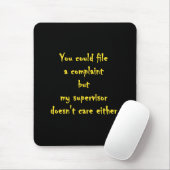 Lustige Beschwerdeabteilung Apathie  Mousepad (Mit Mouse)
