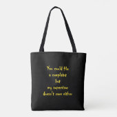 Lustige Beschwerdeabteilung Apathie Tasche (Rückseite)