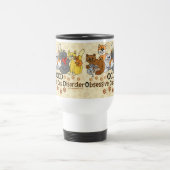 Lustige besessene Katzen-Störung Reisebecher (Mittel)