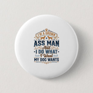 Lustige Besitzerzitat Vintage-Vektordesign_1 Button