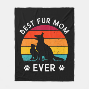 Lustige beste Fell-Mutter jemals Vintage Retro Hun Fleecedecke