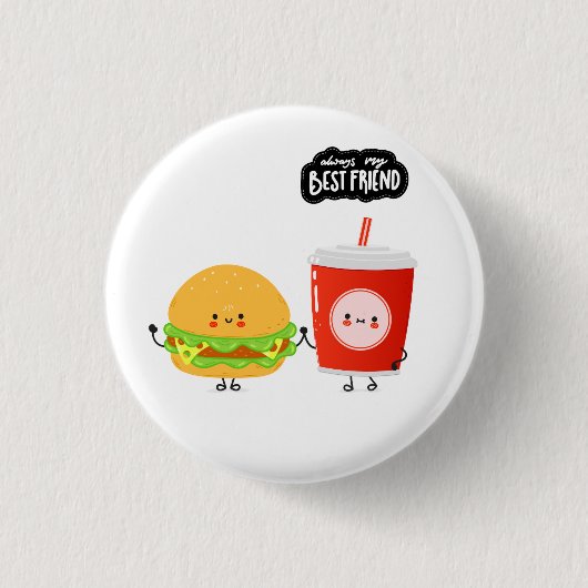 Lustige beste Freunde Button (Vorderseite)