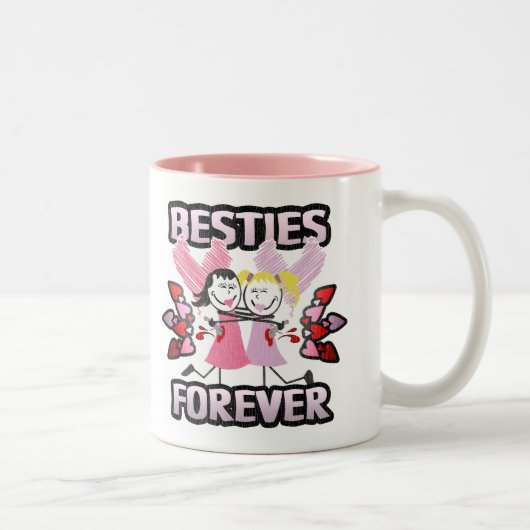 Lustige BESTE FREUNDIN beste Freunde für immer Zweifarbige Tasse (Rechts)