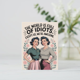 Lustige beste Freundin Fürsorglicher Humor Frauen  Postkarte