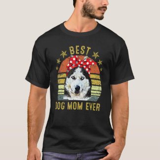 Lustige beste Hundemutter überhaupt Sibirian Husky T-Shirt