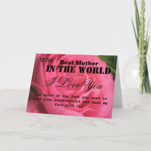 Lustige beste Mutter Karte (Vorderseite)