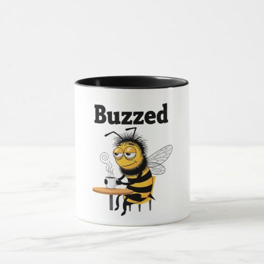 Lustige betrunkene Biene Tasse (Zentrum)
