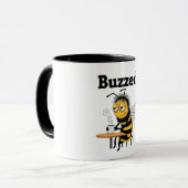 Lustige betrunkene Biene Tasse (Vorderseite Links)