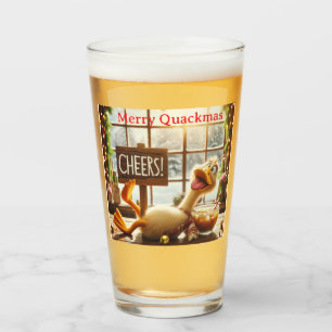 Lustige betrunkene Enten Glas