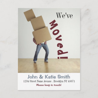 lustige bewegende Ankündigungskarte - benutzerdefi Postkarte