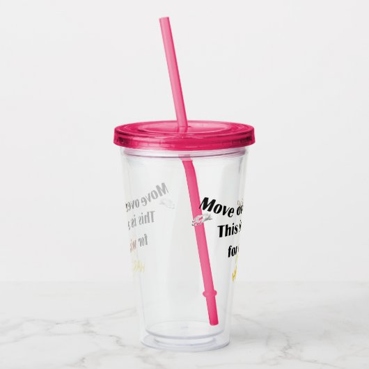 Lustige Bewegung über Kaffeejob für den Acryltrinkbecher (Links)