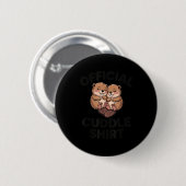 Lustige Biber Umarmen Kuscheln Button (Vorne & Hinten)