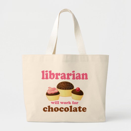 Lustige Bibliothekar-Taschen-Tasche Jumbo Stoffbeutel (Vorne)