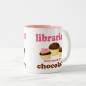 Lustige Bibliothekar-Tasse Zweifarbige Tasse (VorderseiteRechts)