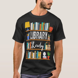 Lustige Bibliotheksdame Buchlesende Bibliothekarin T-Shirt
