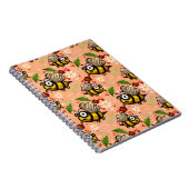Lustige Bienchen - zartes orange Netzblock Plan Notizblock (Rechte Seite)