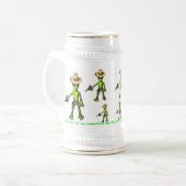 Lustige Bier-Tasse des alien Bierglas (Vorderseite Links)