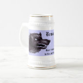 Lustige Bier-Tasse des Werewolf Bierglas (Vorderseite Links)