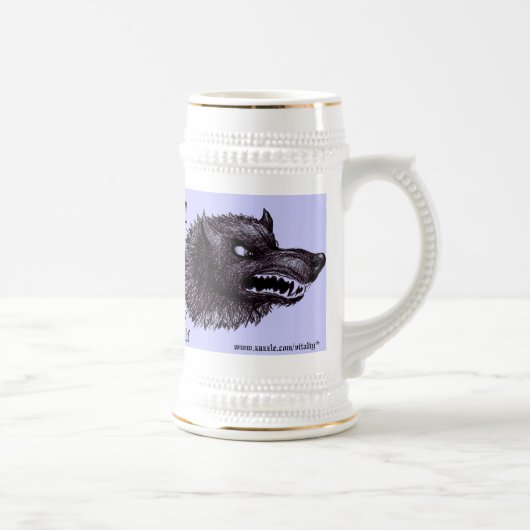 Lustige Bier-Tasse des Werewolf Bierglas (Rechts)