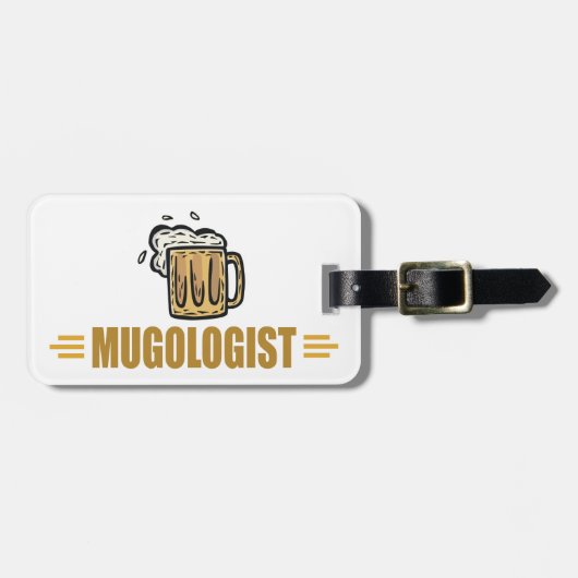 Lustige Bier-Tasse Gepäckanhänger (Vorderseite horizontal)