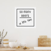 Lustige Bier-Zitate Berühmte Sprüche Poster (Küche)