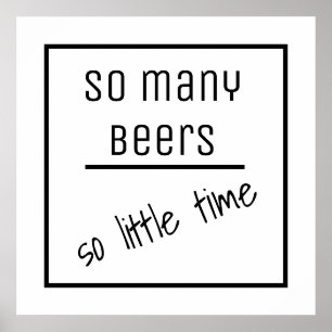 Lustige Bier-Zitate Berühmte Sprüche Poster