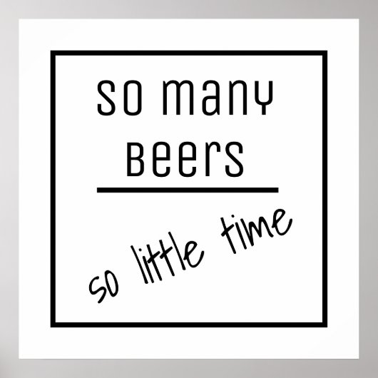 Lustige Bier-Zitate Berühmte Sprüche Poster (Vorne)