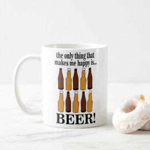 Lustige Bierflasche Bier Kaffeetasse