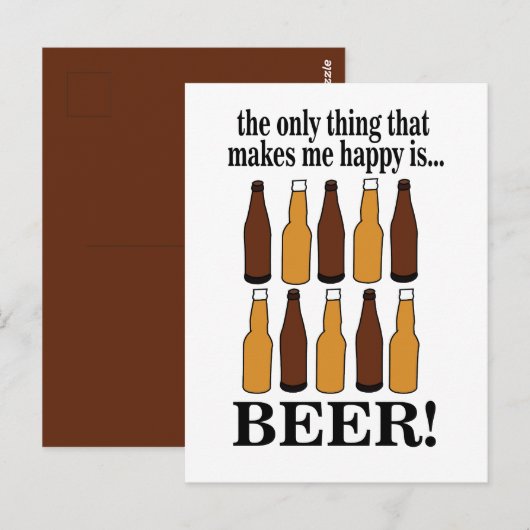 Lustige Bierflasche Bier Postkarte (Vorne/Hinten)