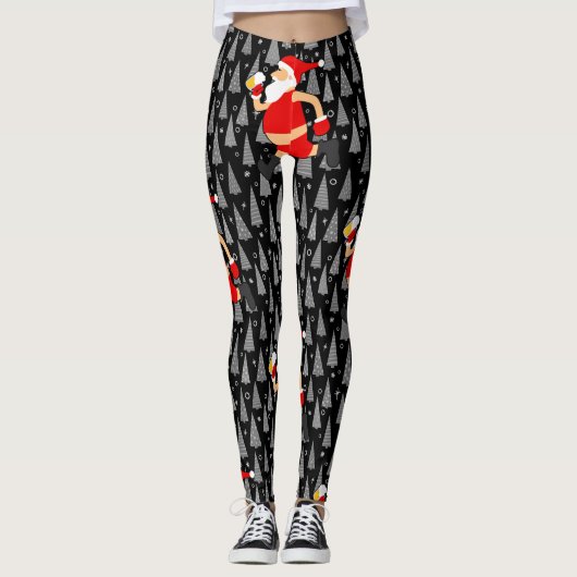 lustige Biersanta-Klasse Leggings (Vorderseite)