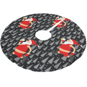 lustige Biersanta-Klasse Polyester Weihnachtsbaumdecke (Schrägansicht)