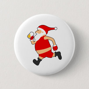 lustige Biersanta-Weihnachten Button