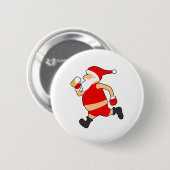 lustige Biersanta-Weihnachten Button (Vorne & Hinten)