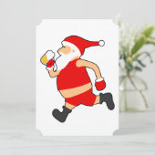 lustige Biersanta-Weihnachten Einladung (Stehend Vorderseite)