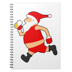 lustige Biersanta-Weihnachten Notizblock