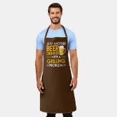 lustige Biertrinker Grillkunst Schürze (Getragen)